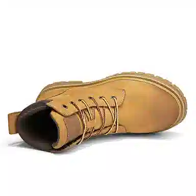 季公羊 牛皮革 舒适日常百搭 短筒 马丁靴 男女同款