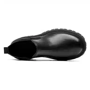 卡奇奥蒂 超纤皮 韩版潮流 英伦烟筒 切尔西靴 男款 黑色