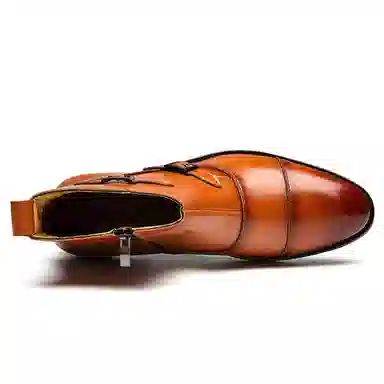 正泰 男士商务正装复古高筒经典百搭简约休闲 短靴 男款