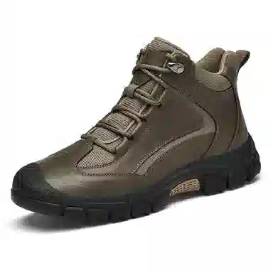 公牛氏邸 牛皮革 保暖耐磨 厚底防滑 工装休闲 中筒 户外靴