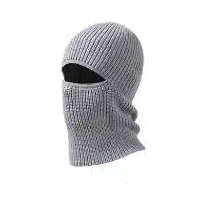 北极绒 巴拉克拉法帽大头围冬季保暖毛线针织护耳防风头套二合一 聚酯纤维 绒线帽 男女同款情侣款