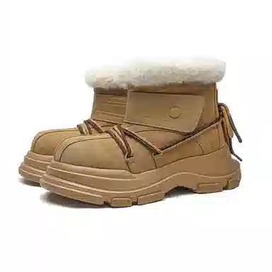 铭意途 牛反绒 保暖 简约耐看日常百搭 短筒 雪地靴 男女同款