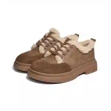 卓诗尼 二层牛皮 保暖 舒适百搭简约 及踝 雪地靴 女款