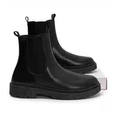 小红人 简约百搭 时尚潮流 切尔西靴 男款 黑色
