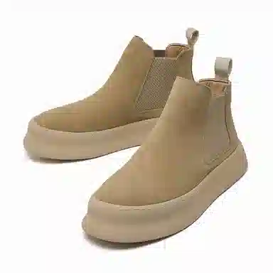 季季駺品 超纤皮 时尚百搭 舒适 短筒 切尔西靴 男款