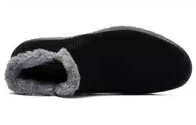 正泰 织物 加绒加棉潮流保暖加厚套脚防滑 短靴 男款 黑色