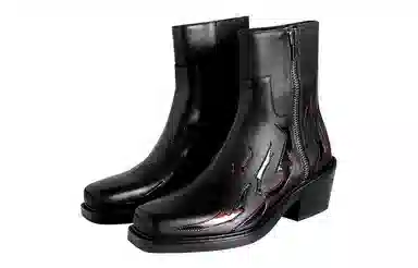 Terra Incognita Square Toe Boots Black