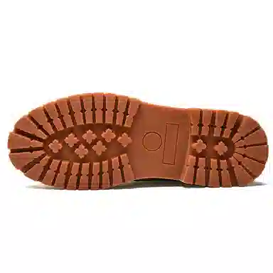 季公羊 牛皮革 时尚潮流 简约经典 短筒 马丁靴 男女同款 麦色