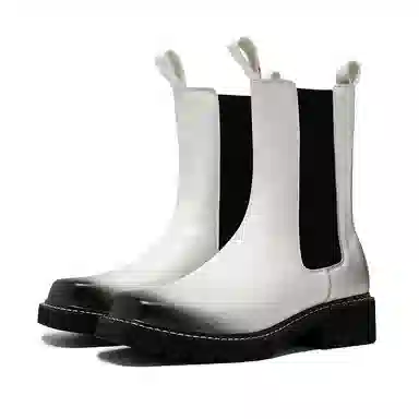 卡奇奥蒂 超纤皮 英伦时尚 高筒 切尔西靴 男款