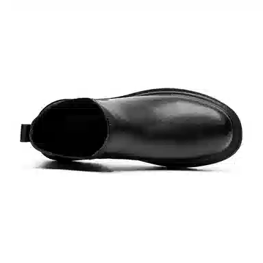 超纤皮 时尚休闲英伦简约潮流百搭 短筒 切尔西靴 男款 经典黑色