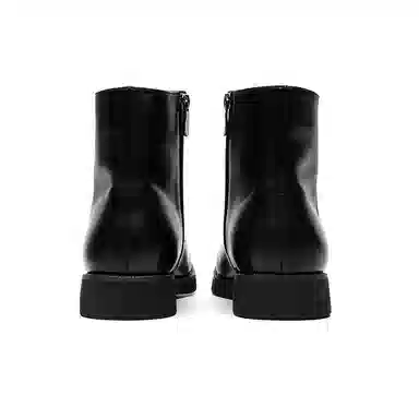 合成革 时尚潮流底厚增高百搭之选 短靴 男款 黑色