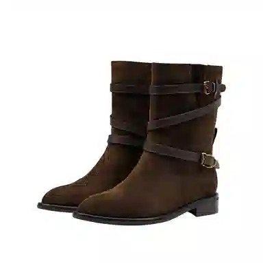 BREAD TREE Short Boots 3cm Women's Dark Chocolate