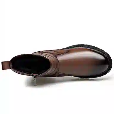 牛剖层革 加绒舒适休闲时尚百搭保暖 短靴 男款