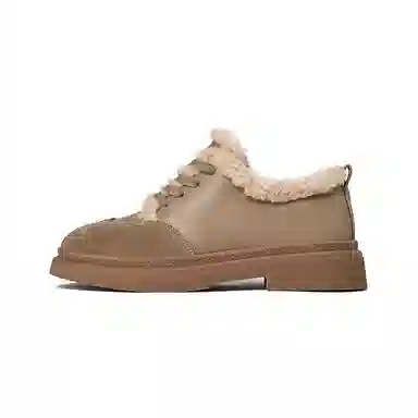 卓诗尼 二层牛皮 保暖 舒适百搭简约 及踝 雪地靴 女款