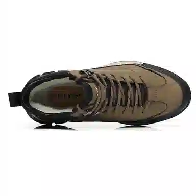 木林森 二层牛皮 保暖 潮流百搭户外 及踝 雪地靴 男款