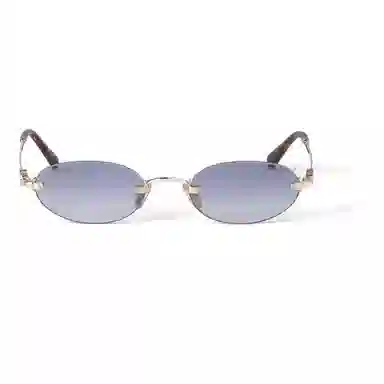Miu Miu Oval Metal Sunglasses Gold