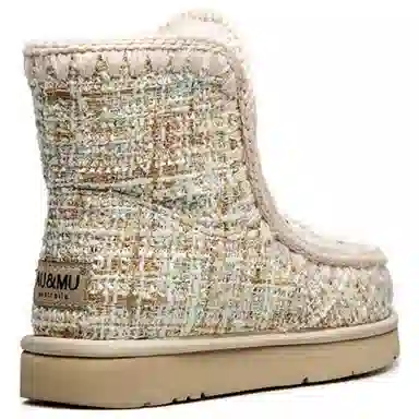 AU&MU Knit Pattern Snow Boots