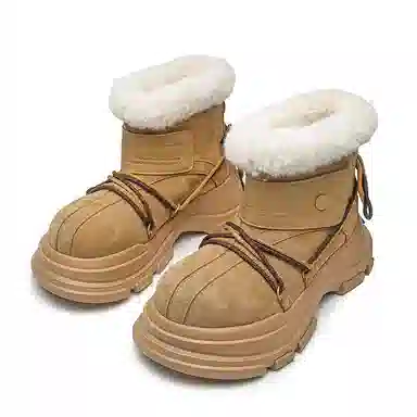 铭意途 牛反绒 保暖 简约耐看日常百搭 短筒 雪地靴 男女同款