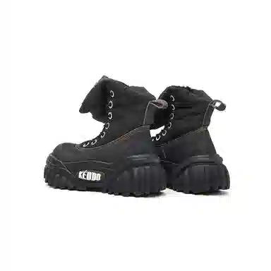 KEDDO Retro Leopard Platform Boots