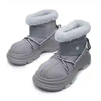 铭意途 牛反绒 保暖 简约耐看日常百搭 短筒 雪地靴 男女同款