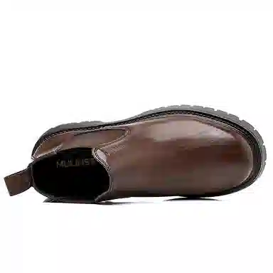 木林森 时尚简约 经典复古 短筒 切尔西靴 男款