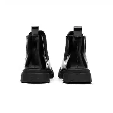 卡奇奥蒂 超纤皮 复古英伦简约 短筒 切尔西靴 男款 黑色