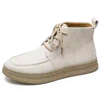 威世米邦 牛反绒 厚底百搭潮流复古英伦风一脚蹬户外雪地加绒保暖 短筒 切尔西靴 中跟 男款