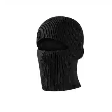 北极绒 巴拉克拉法帽大头围冬季保暖毛线针织护耳防风头套二合一 聚酯纤维 绒线帽 男女同款情侣款