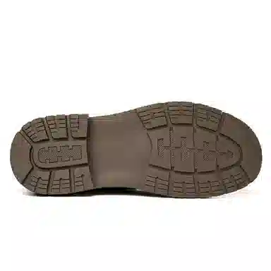 英伦骑士 头层牛皮 加绒柔软舒适潮流百搭 短筒 马丁靴 男款 卡其色