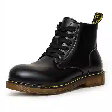 MADEN Classic British Style Platform Boots Black