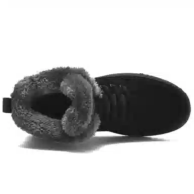 真恩 牛反绒 保暖增高 抗寒舒适 短筒 雪地靴 男款