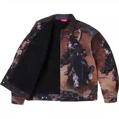 Supreme x Frank Frazetta Faux Shearling Trucker Jacket
