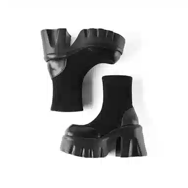 CHERYKALLY Retro Platform Ankle Boots 10cm