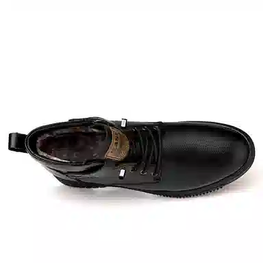 公牛氏邸 圆头系带 舒适轻便 耐磨百搭 短靴 男款 黑色