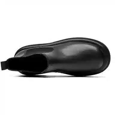 超纤皮 潮流舒适时尚百搭透气休闲 短筒 切尔西靴 男款 经典黑色