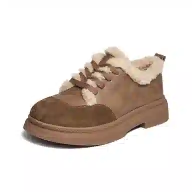 卓诗尼 二层牛皮 保暖 舒适百搭简约 及踝 雪地靴 女款