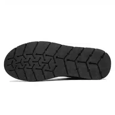 威世米邦 二层牛皮 潮流厚底高帮系带简约设计时尚百搭休闲马丁靴加绒保暖 短靴 男款 黑色