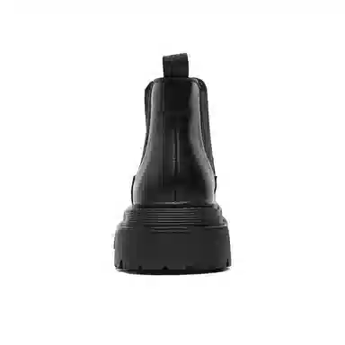 卡奇奥蒂 超纤皮 加绒 英伦风舒适 短筒 切尔西靴 男款 黑色