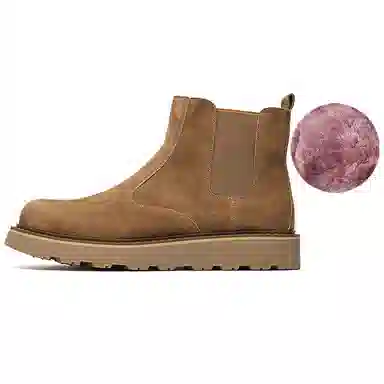 卡奇奥蒂 猪皮 时尚 休闲 舒适百搭 中筒 切尔西靴 男款 棕色