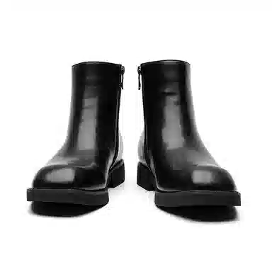 合成革 时尚潮流底厚增高百搭之选 短靴 男款 黑色