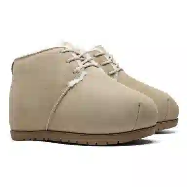 牛反绒 保暖减震防滑 加绒加厚丑萌圆头 短筒 雪地靴 男女同款