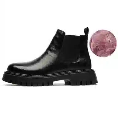 卡奇奥蒂 超纤皮 时尚舒适 短筒 切尔西靴 男款 黑色