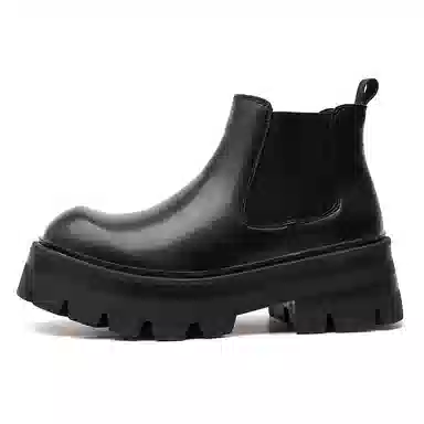 罗蒙 潮流时尚 英伦百搭 切尔西靴 男款 黑色