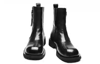 EBLAN Leather Platform Ankle Boots