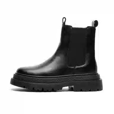 罗蒙 超纤皮 百搭舒适 切尔西靴 男款 黑色