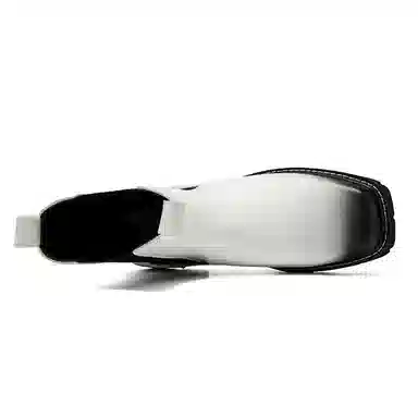 卡奇奥蒂 超纤皮 英伦时尚 高筒 切尔西靴 男款