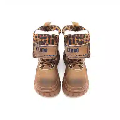 KEDDO Retro Leopard Platform Boots