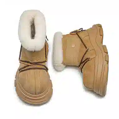 铭意途 牛反绒 保暖 简约耐看日常百搭 短筒 雪地靴 男女同款