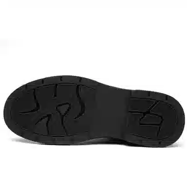 法派 头层牛皮 简约休闲 中筒 户外靴 男款 黑色