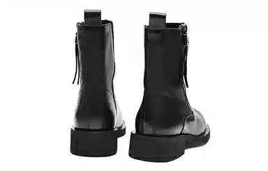 EBLAN Leather Platform Ankle Boots